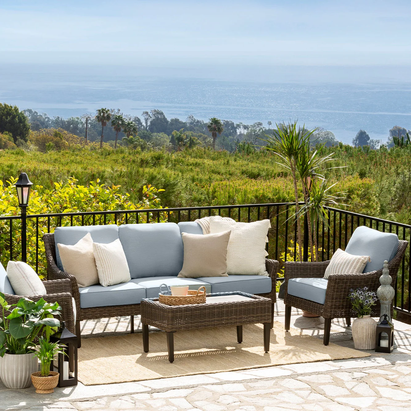 Harriet Loveseat Set with Fixed Chairs - Image 3