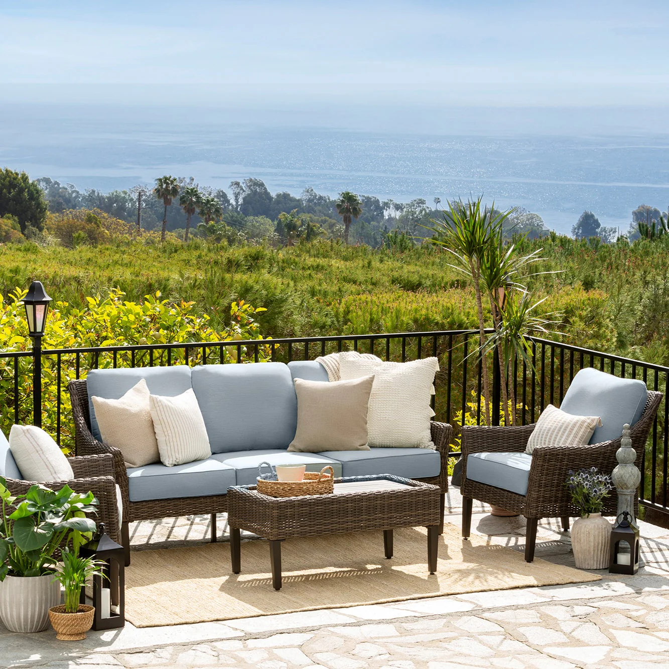 Harriet Sofa Set with Swivel Glider Chairs - Image 3