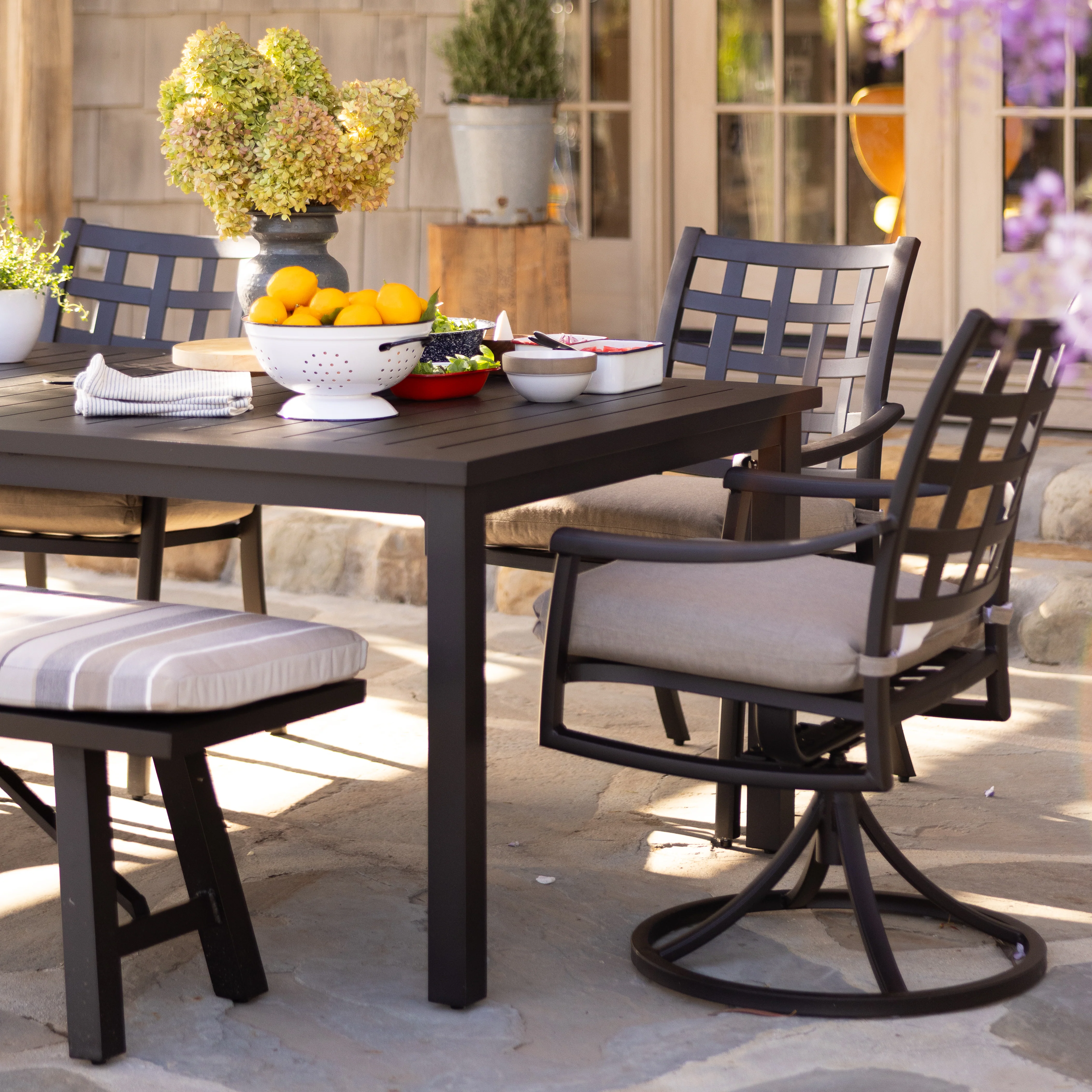 Lily Outdoor Dining Arm Chair - Image 9