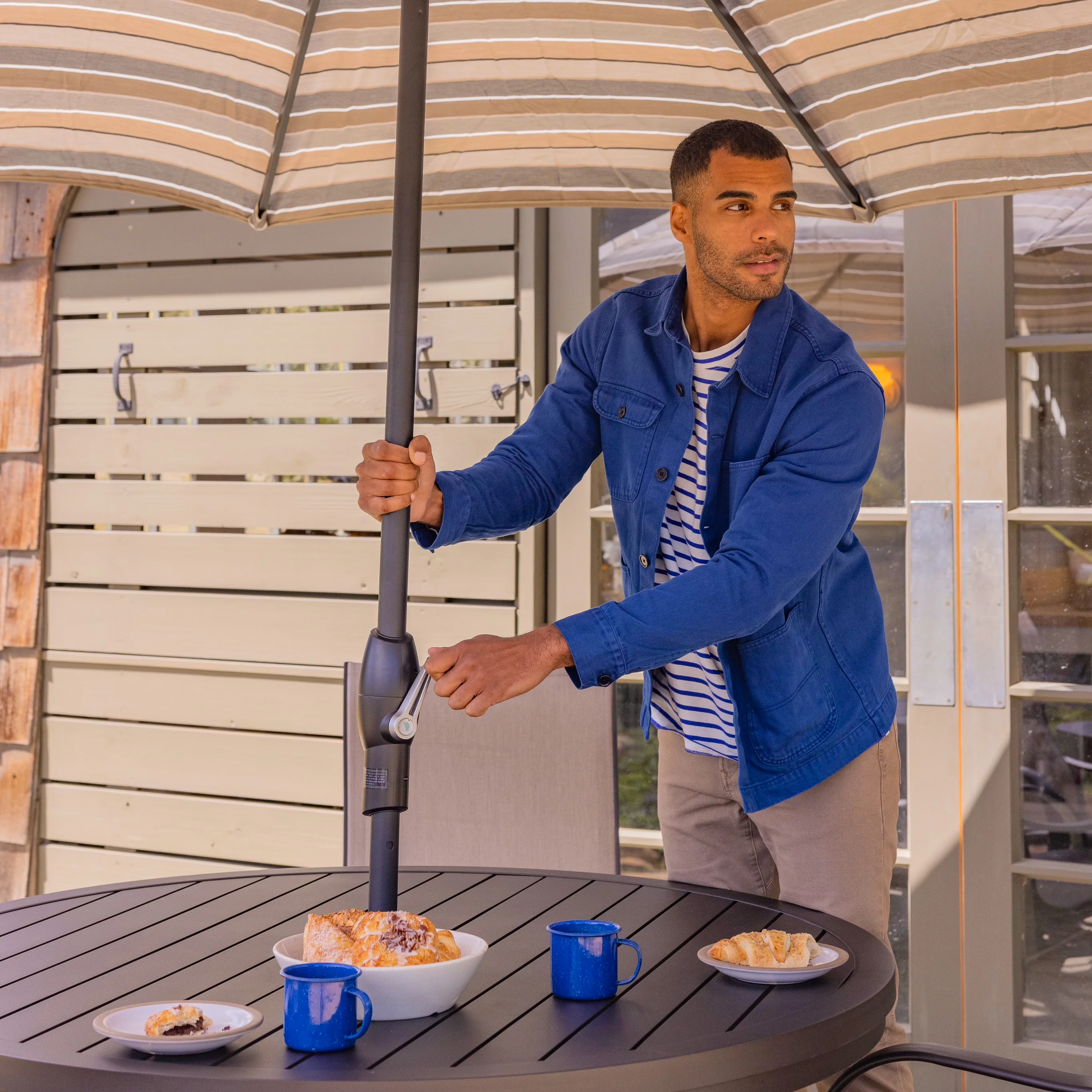 Pepin 5 Piece Round Dining Set with Swivel Rocking Chairs - Image 7